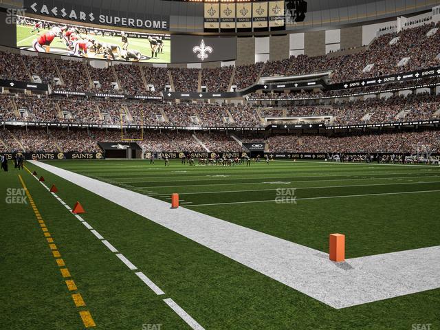 Seating view for Caesars Superdome Section Field Suite 11