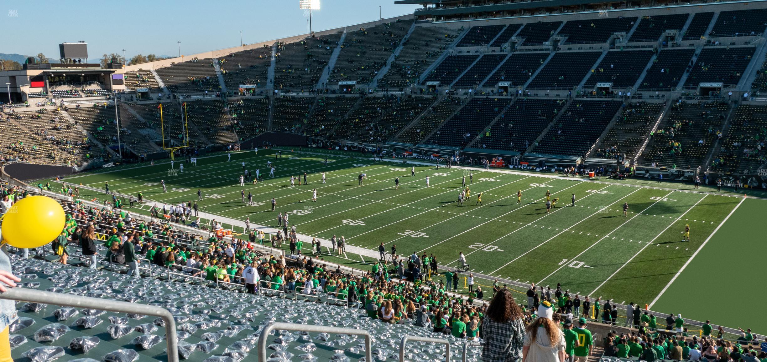 Seating view for Autzen Stadium Section Hc 6