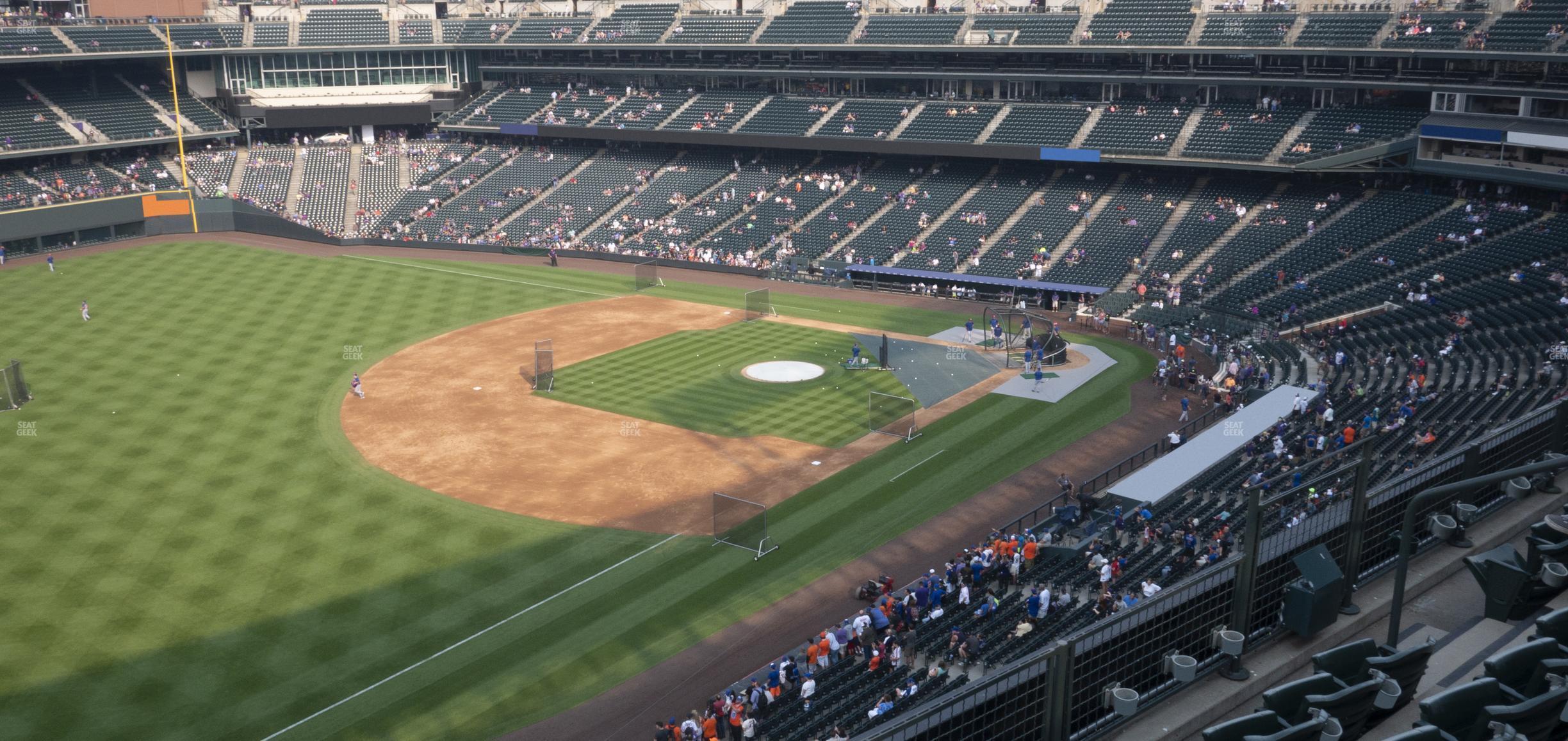 Seating view for Coors Field Section Lower 345