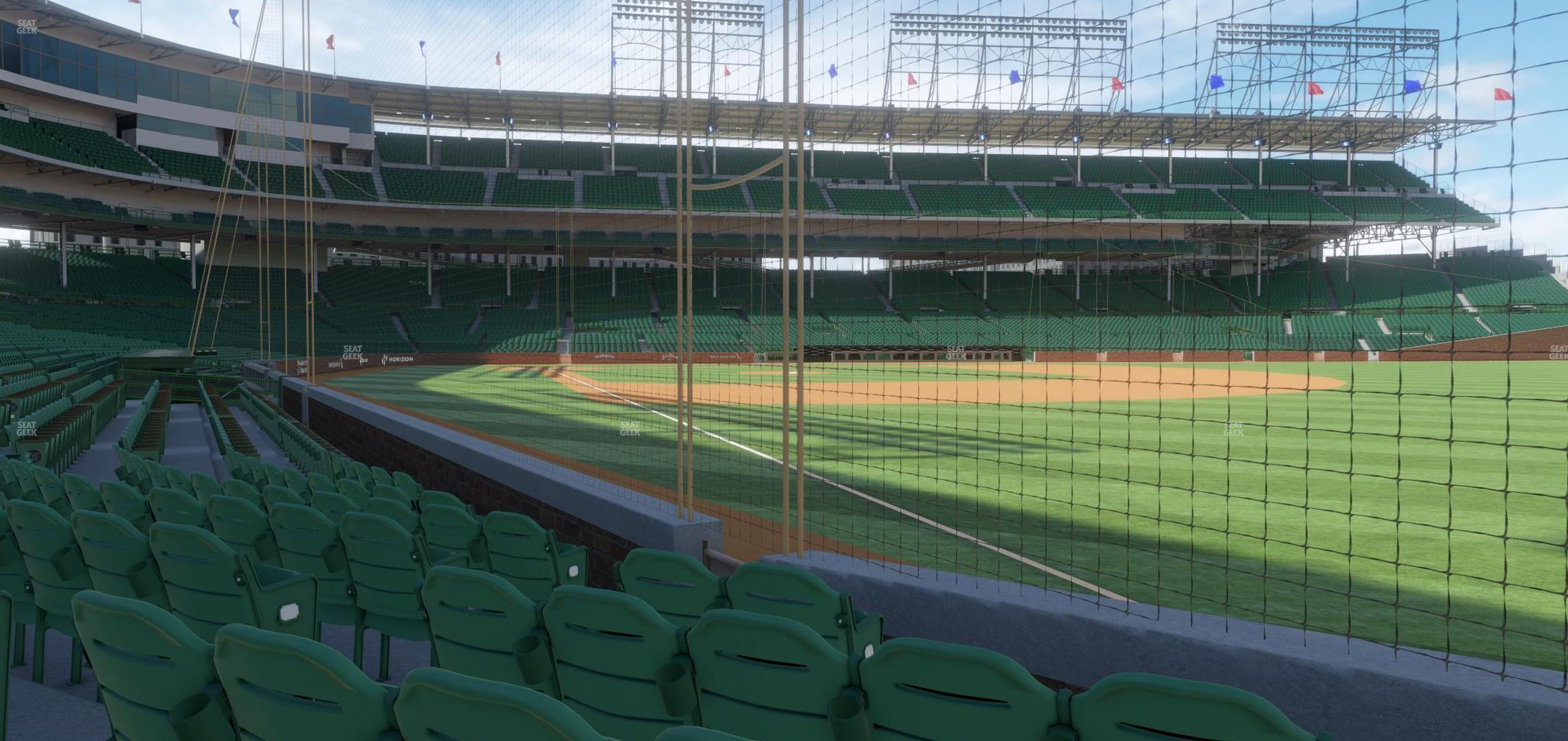 Seating view for Wrigley Field Section Club Box Outfield 31