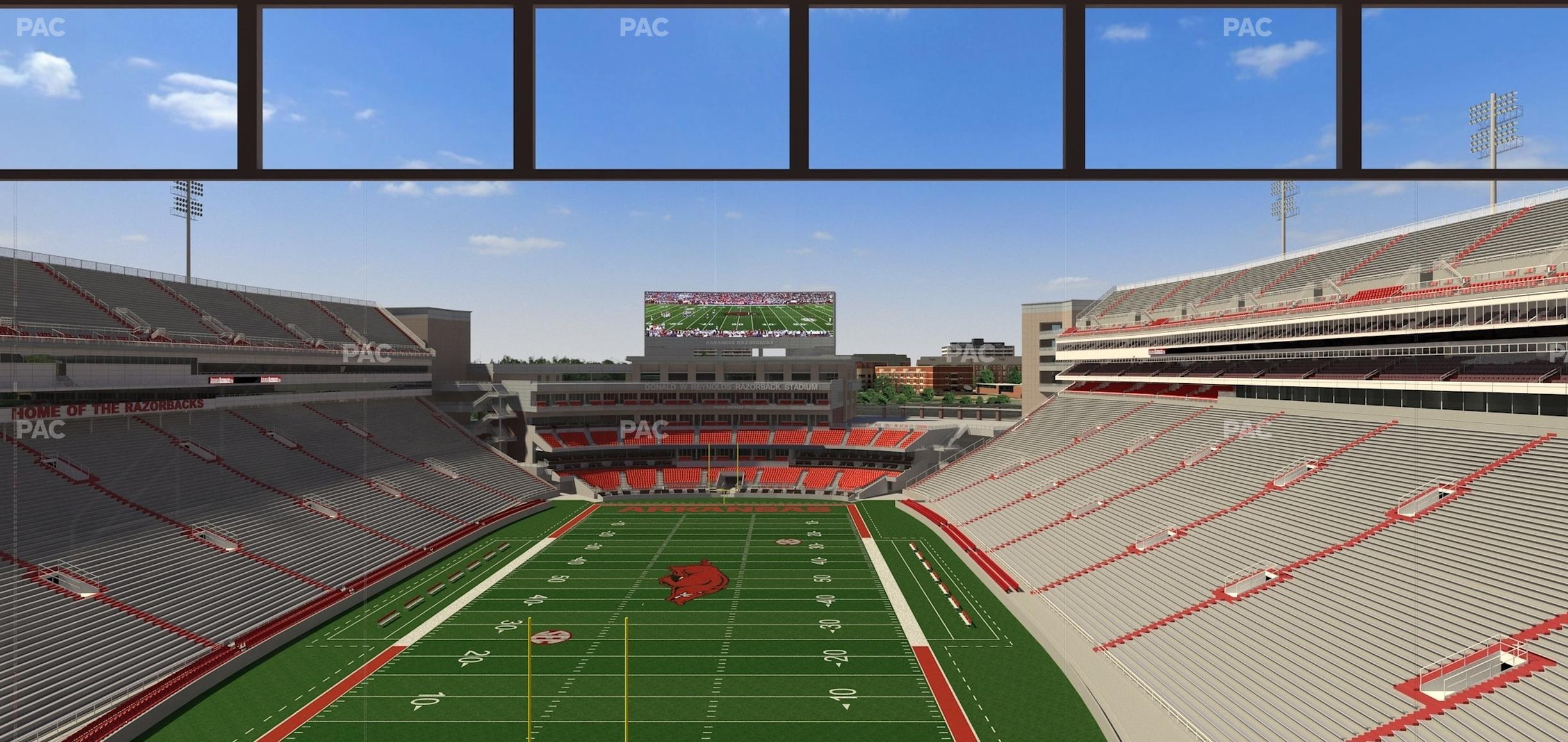 Seating view for Razorback Stadium Section 481