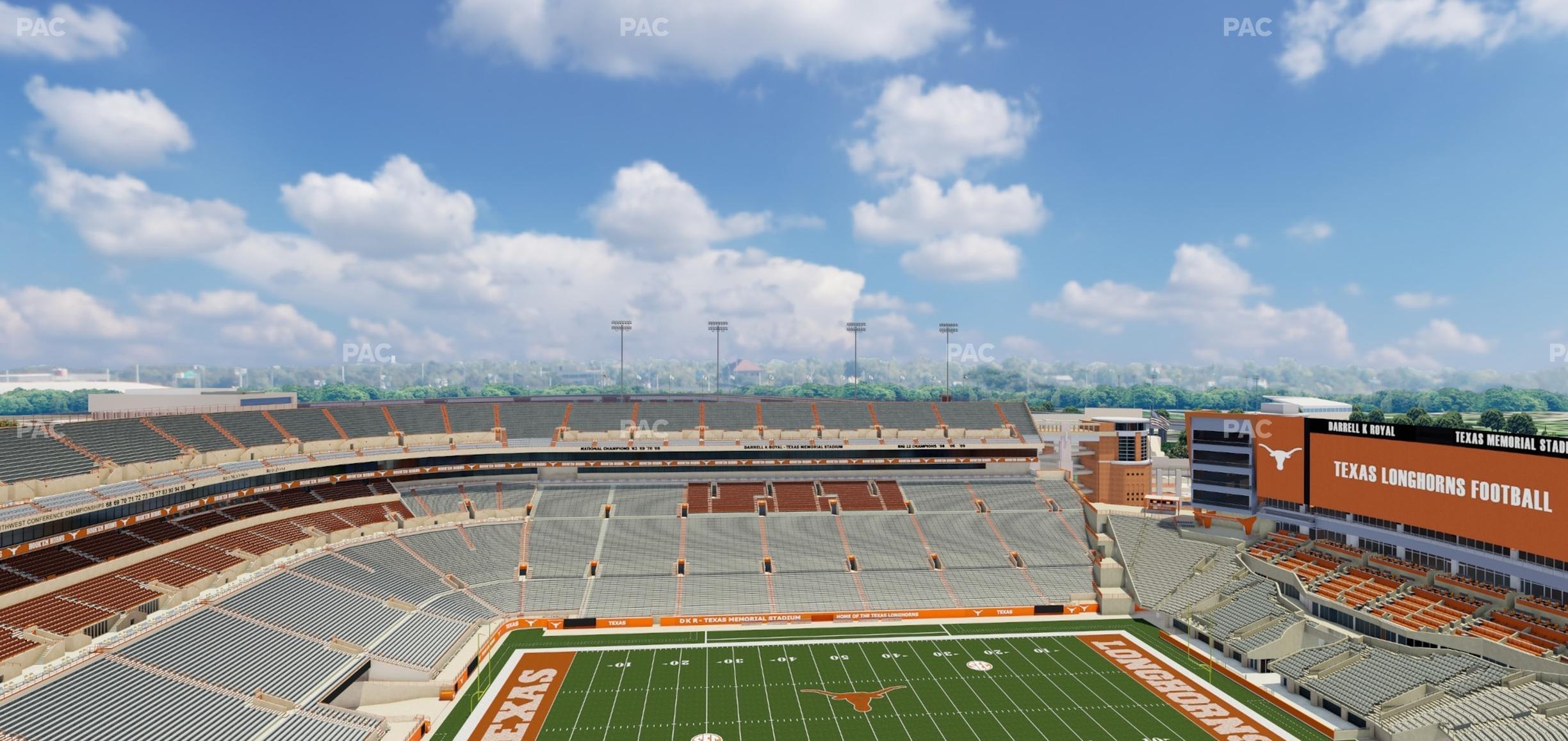 Seating view for Darrell K Royal - Texas Memorial Stadium Section 106