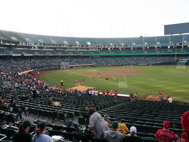 Seating view for Oakland Coliseum Section Rear 105