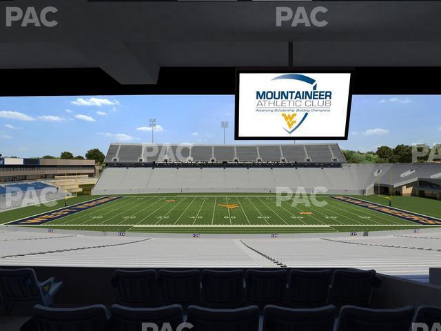 Seating view for Mountaineer Field at Milan Puskar Stadium Section Field Box 57