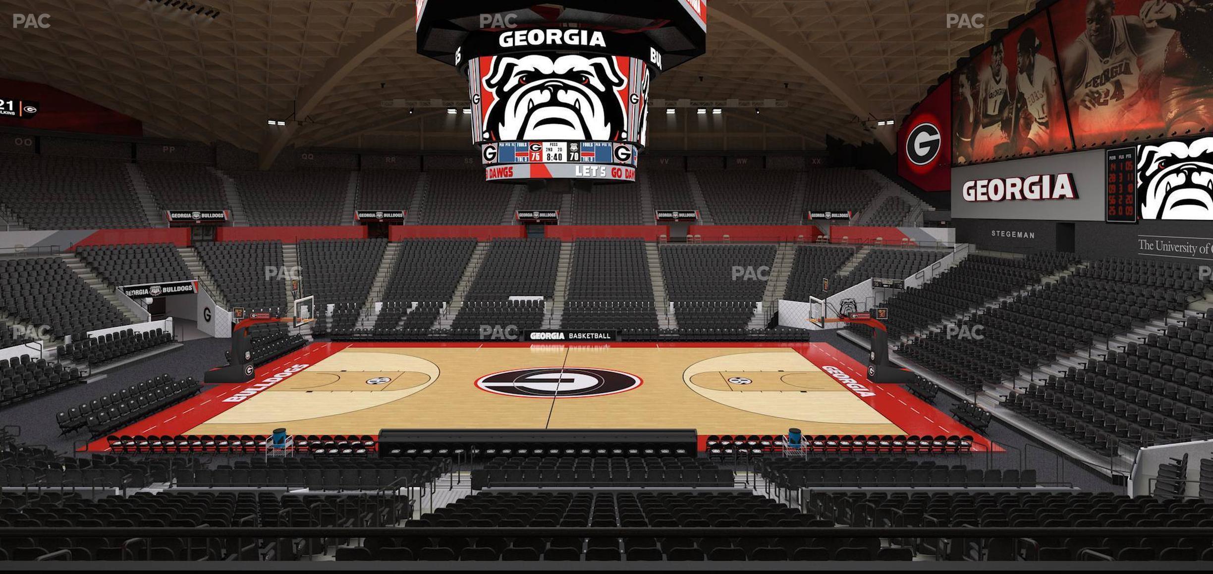 Seating view for Stegeman Coliseum Section Ee