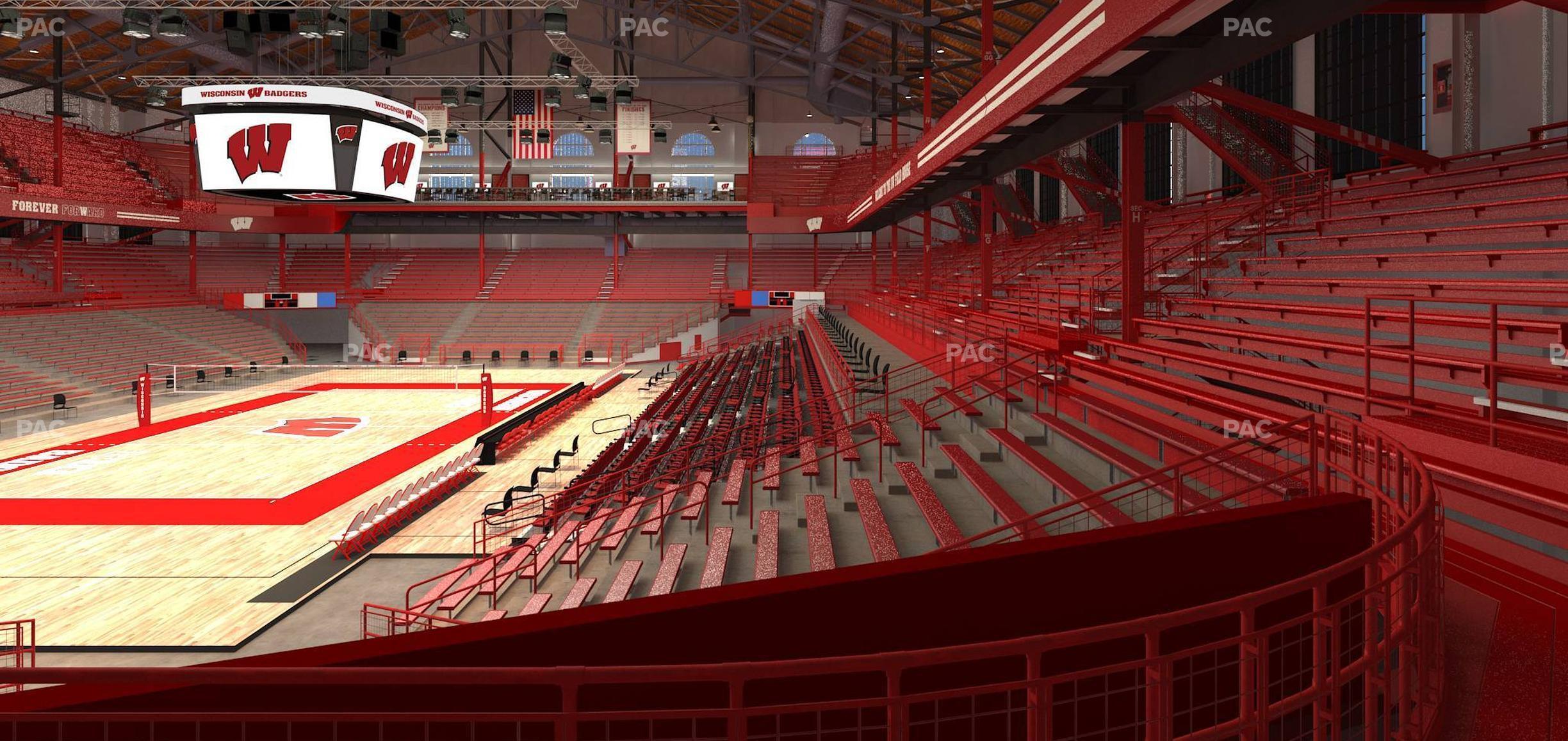 Seating view for Wisconsin Field House Section J