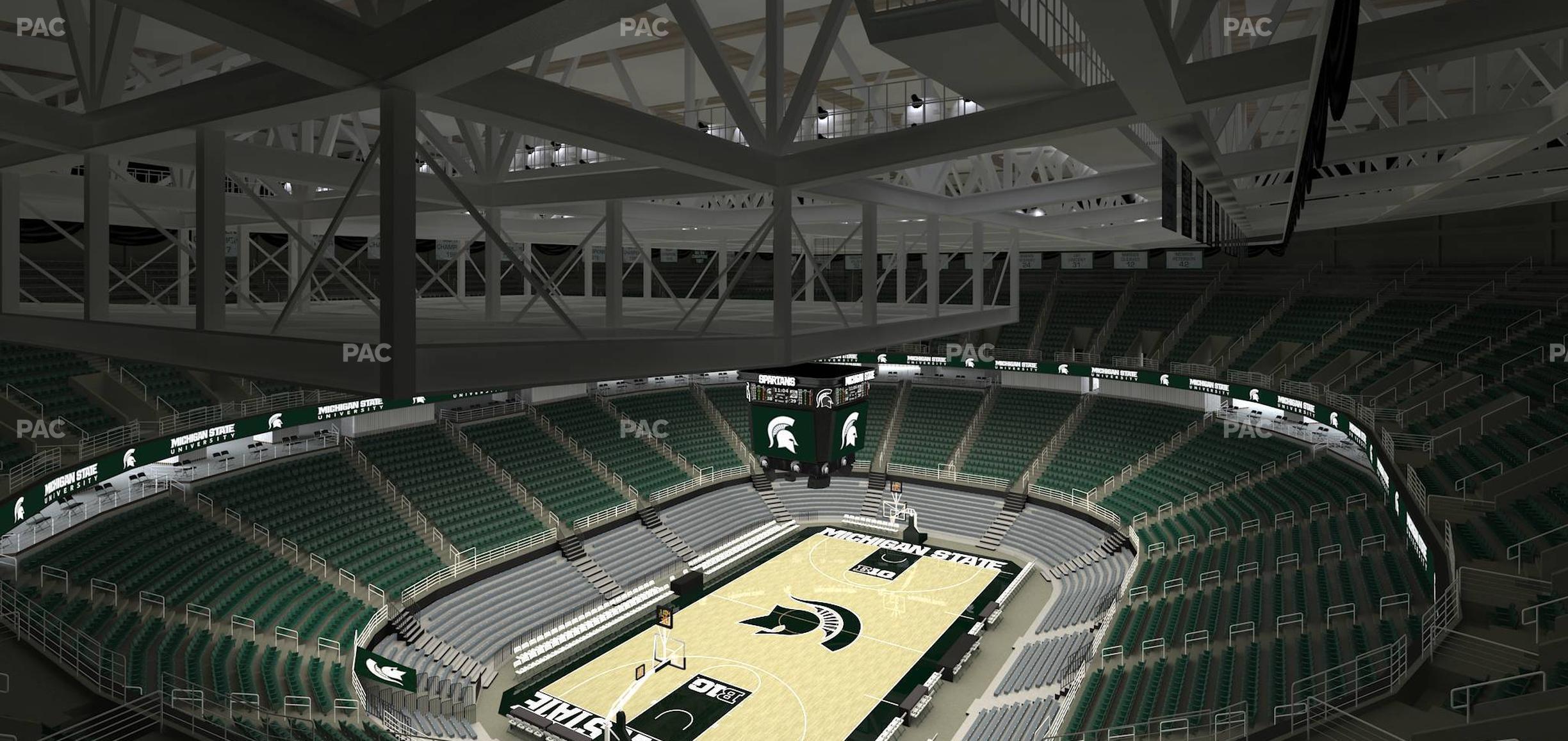 Seating view for Jack Breslin Student Events Center Section Bleachers 215