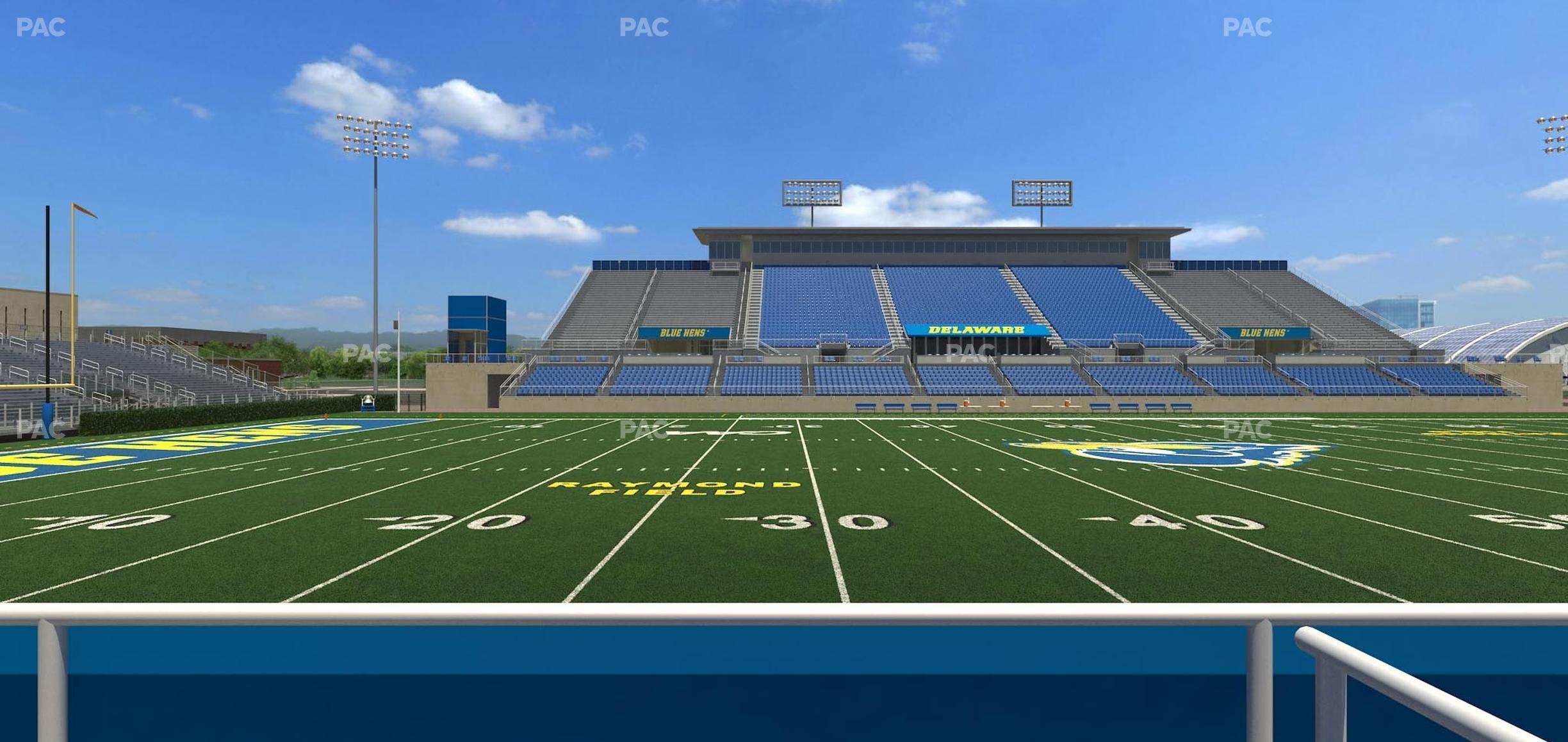 Seating view for Delaware Stadium Section East Box 84