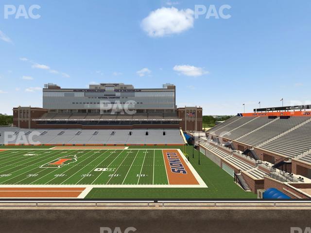 Seating view for Memorial Stadium - IL Section 202