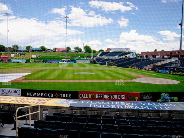 Seating view for Rio Grande Credit Union Field at Isotopes Park Section 109