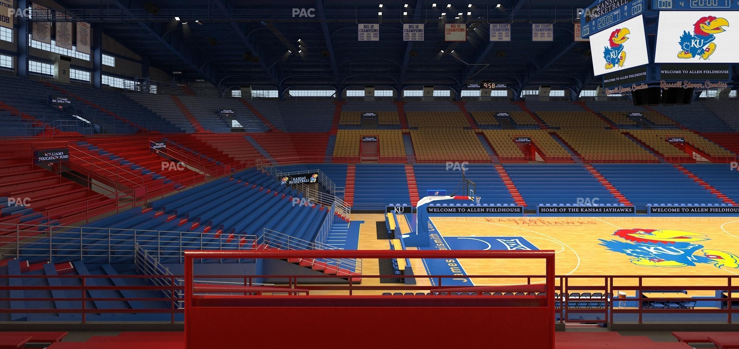 Seating view for Allen Fieldhouse Section 19