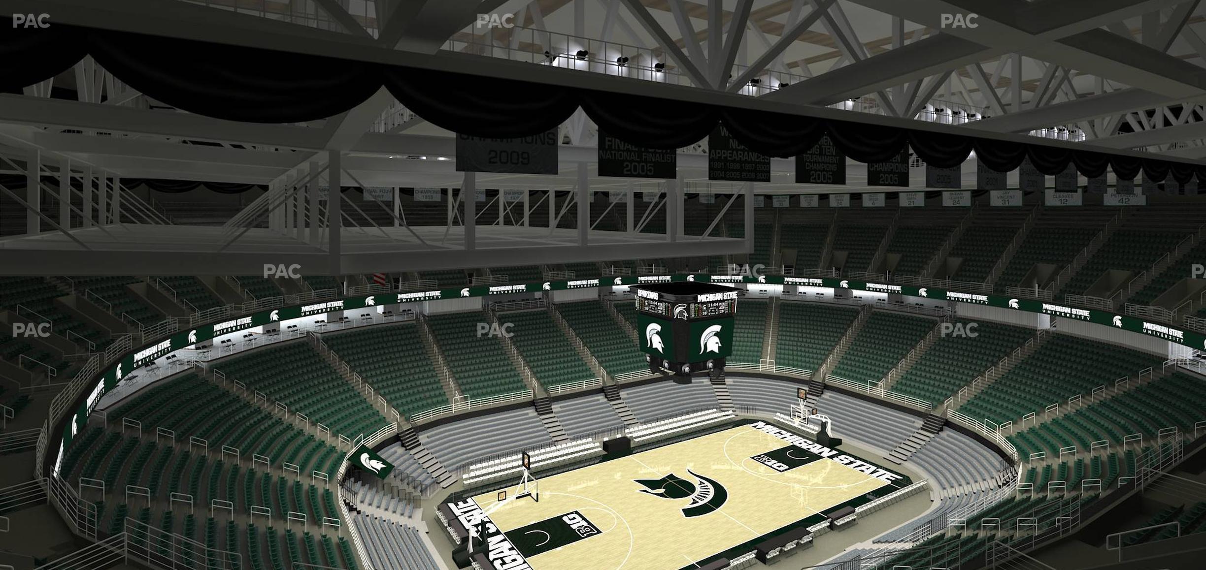 Seating view for Jack Breslin Student Events Center Section Bleachers 213