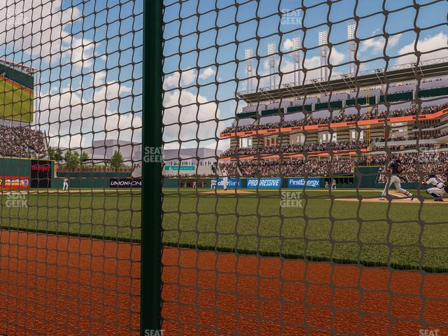 Seating view for Progressive Field Section Dugout Suite 9