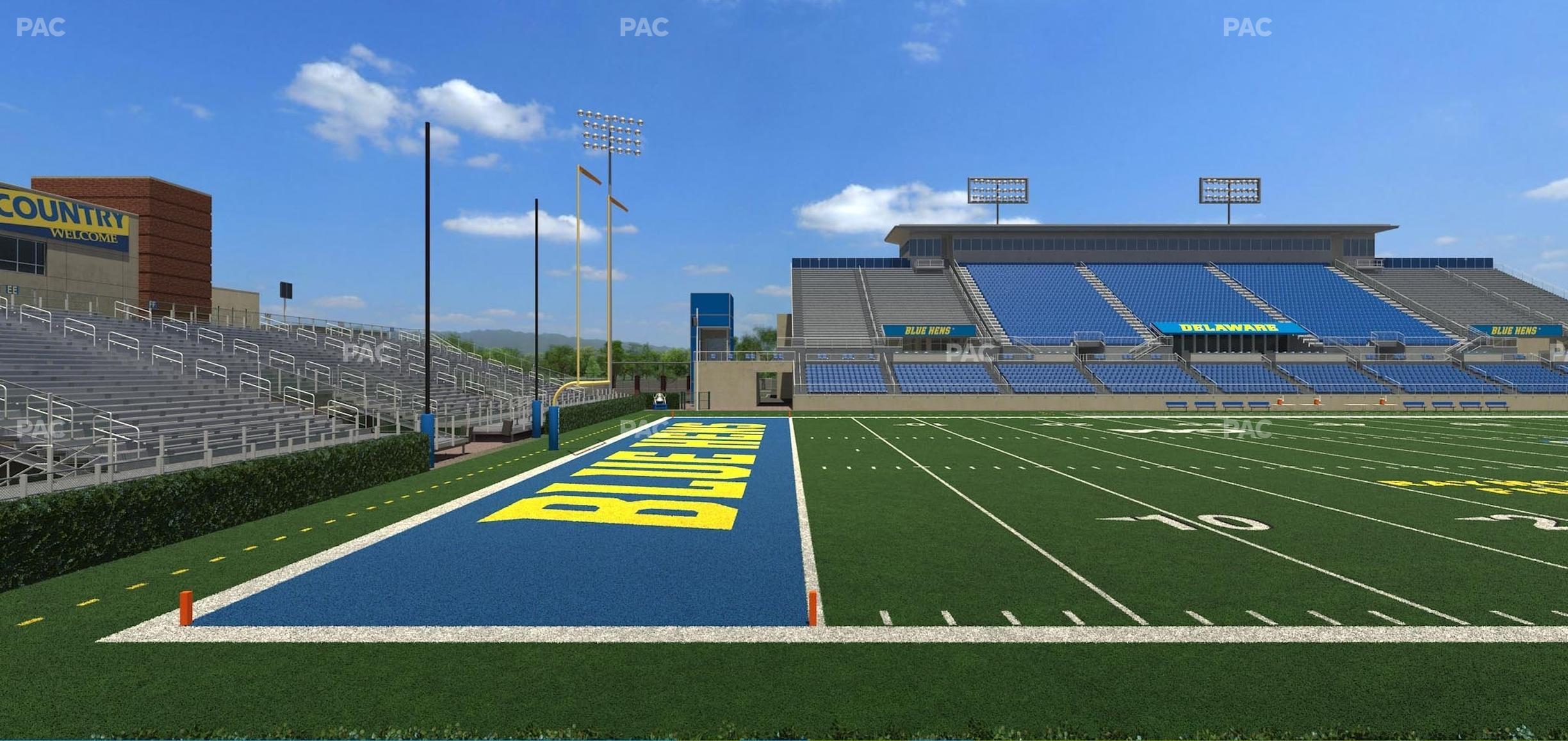 Seating view for Delaware Stadium Section East Box 98