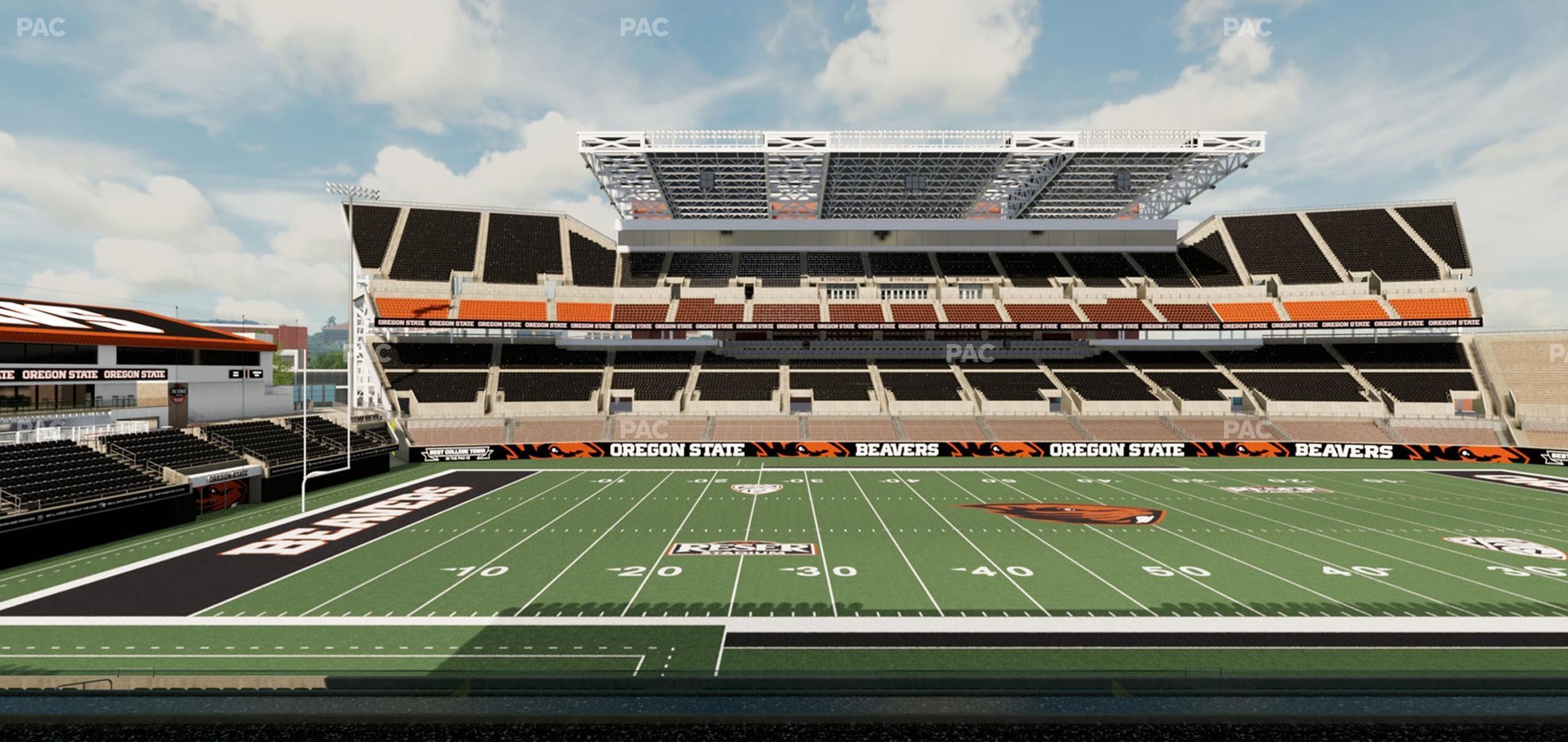 Seating view for Reser Stadium Section Box 28