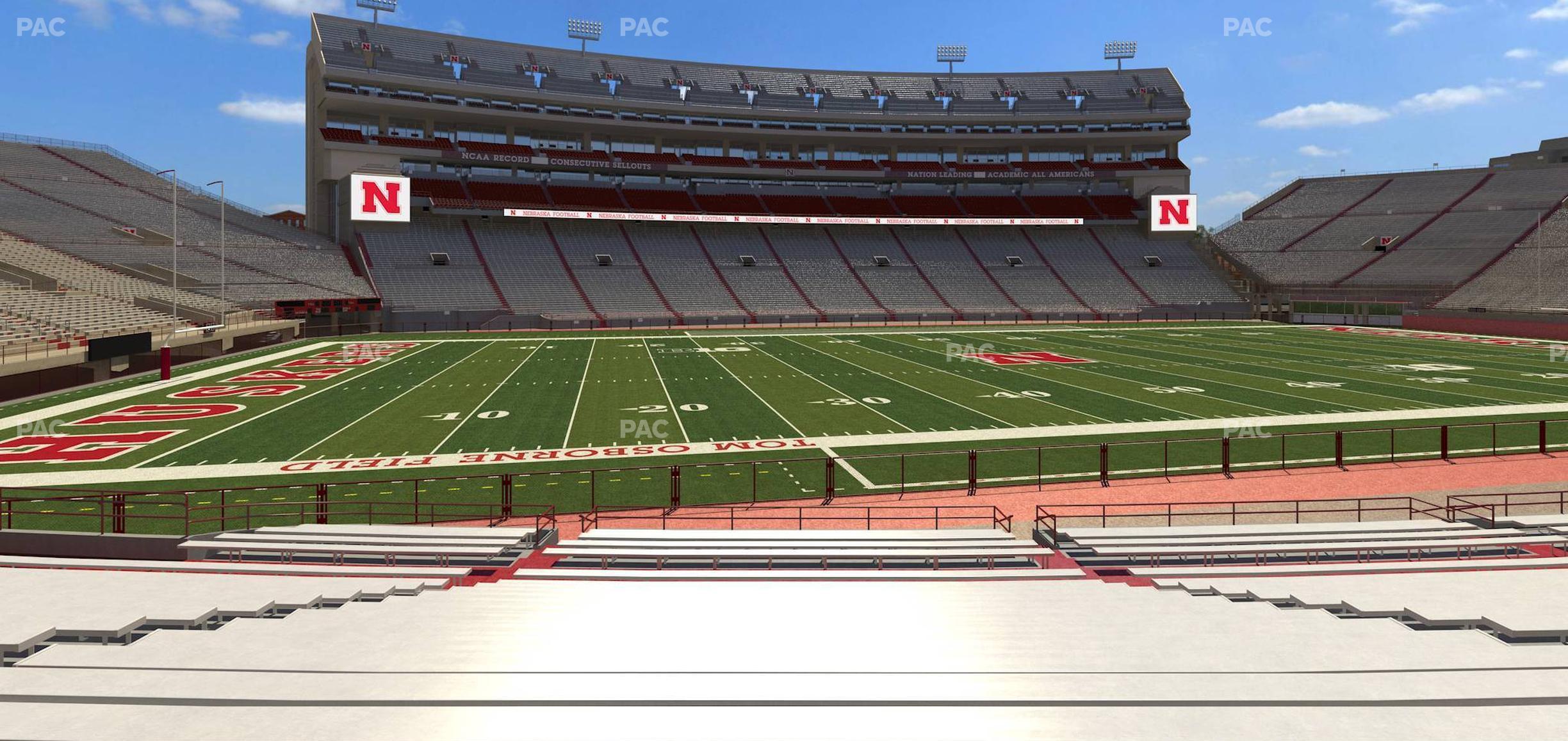 Seating view for Memorial Stadium Nebraska Section 29