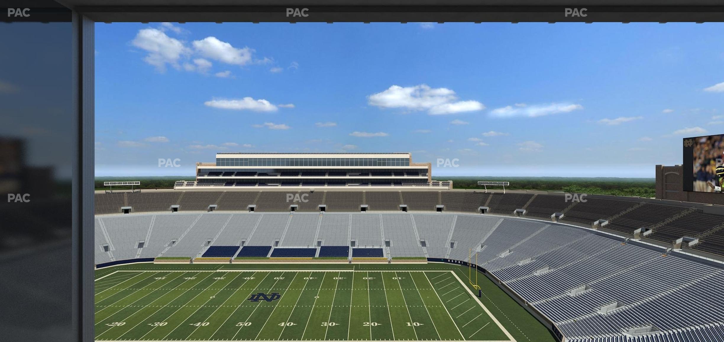 Seating view for Notre Dame Stadium Section Duncan Club 824