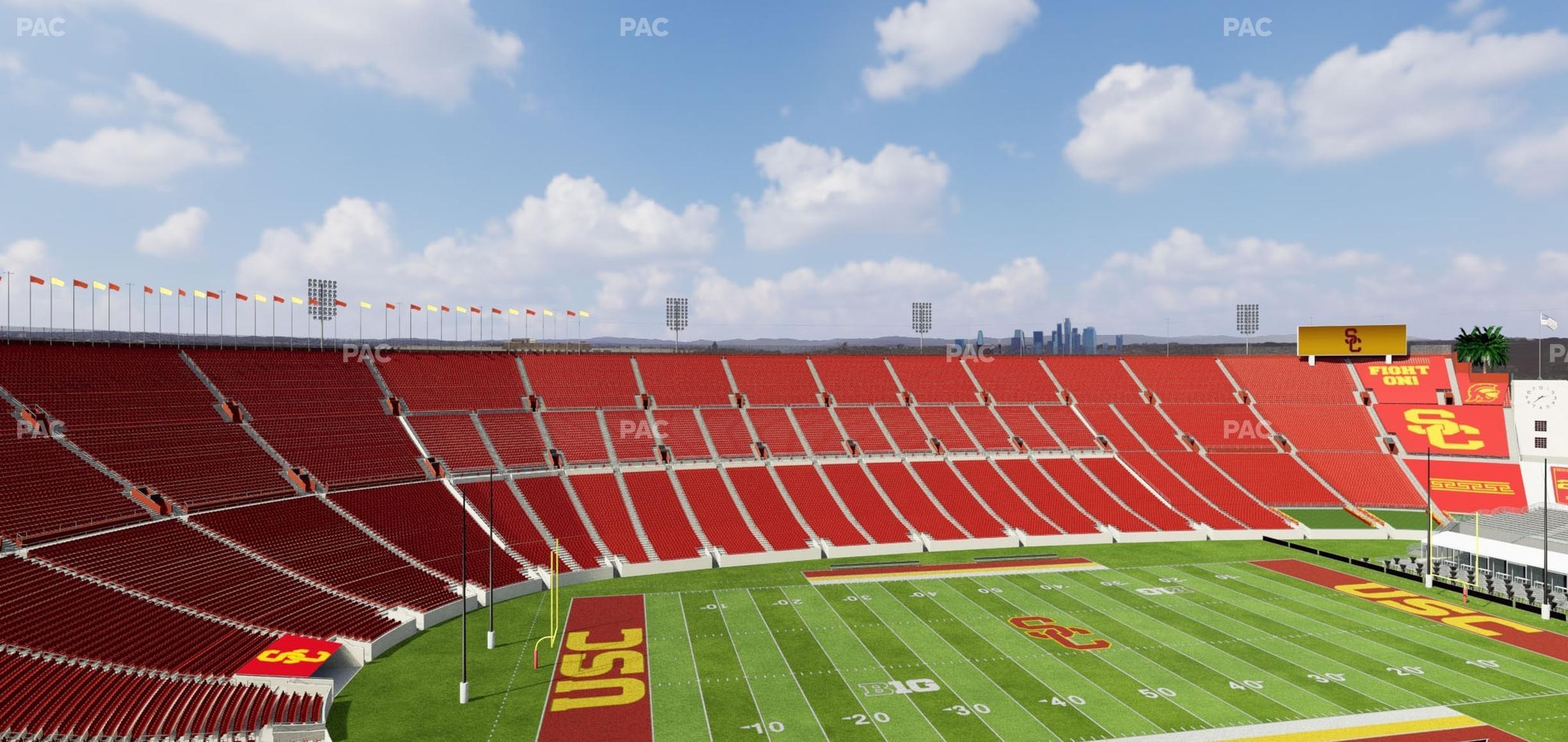 Seating view for Los Angeles Memorial Coliseum Section Club 411