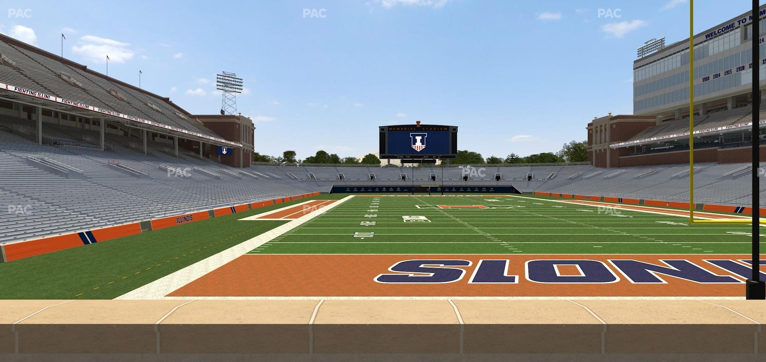 Seating view for Memorial Stadium - IL Section 135