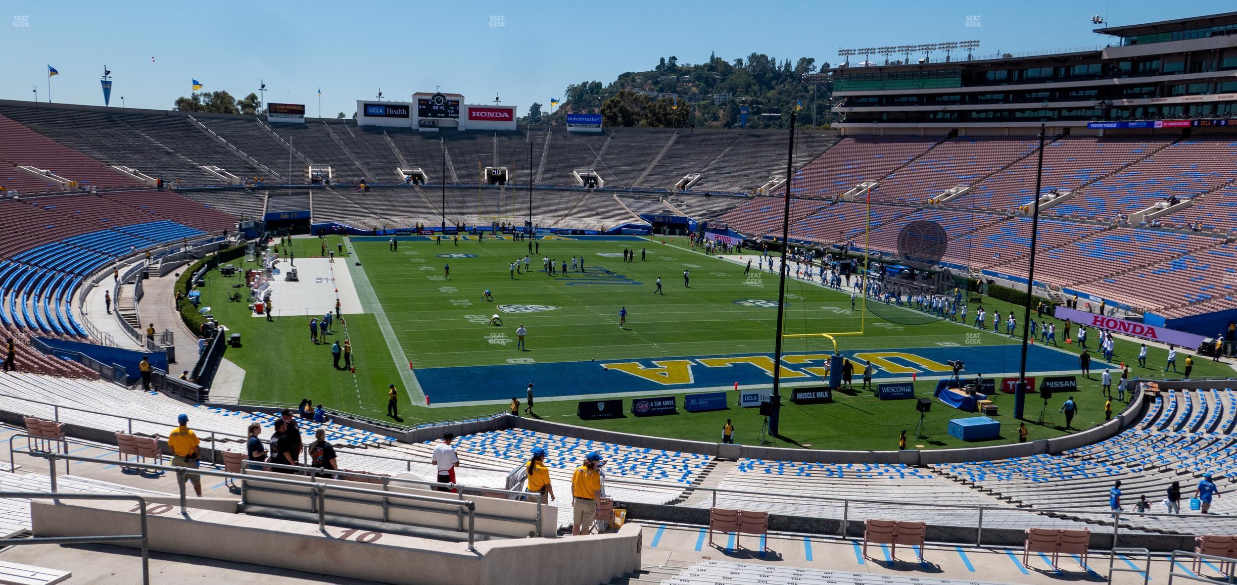 Seating view for Rose Bowl Stadium Section Upper 10