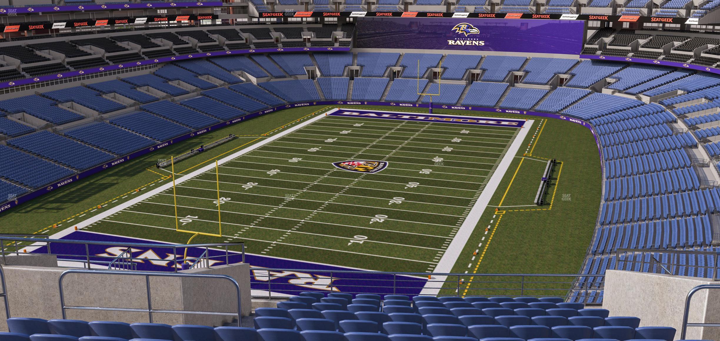 Seating view for M&T Bank Stadium Section 510