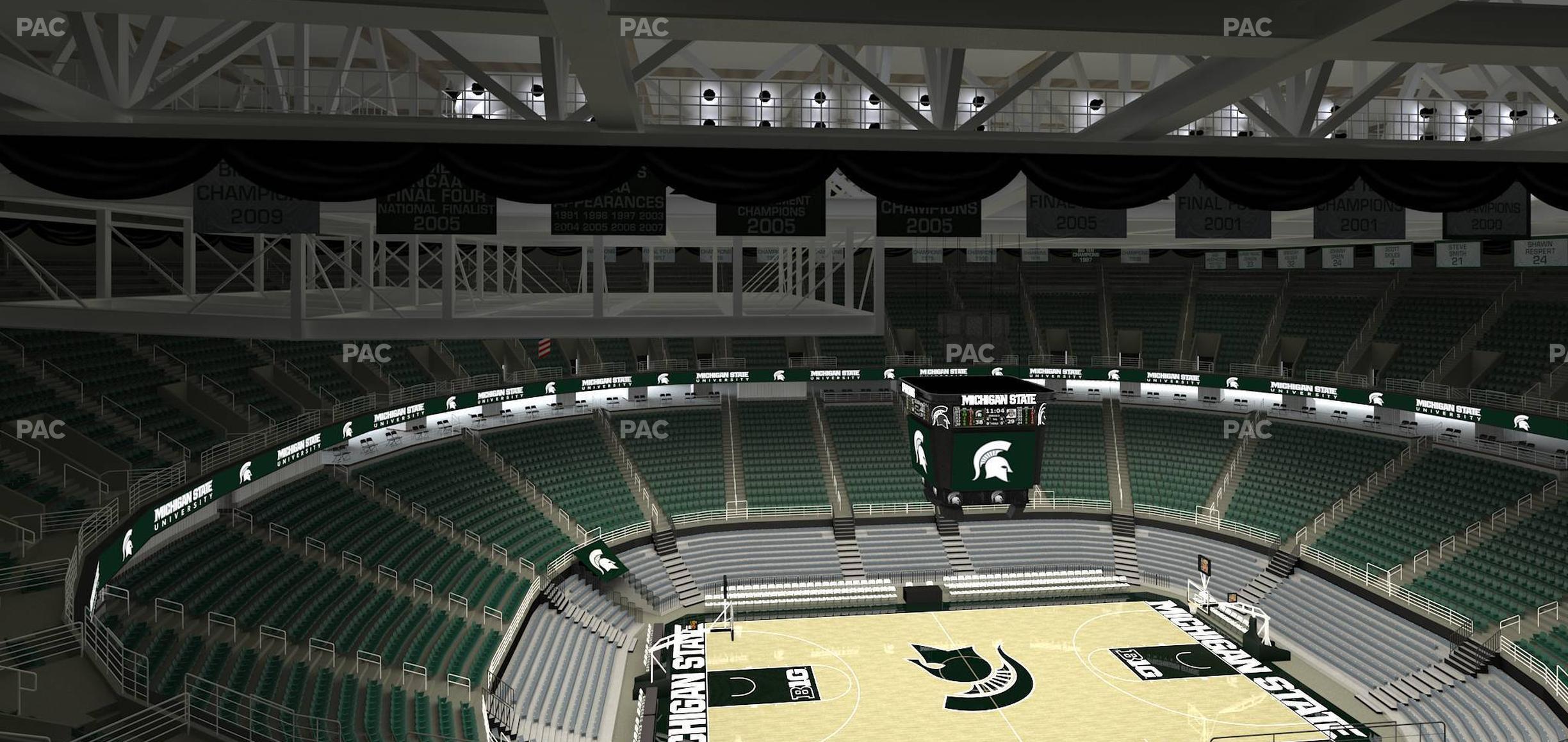 Seating view for Jack Breslin Student Events Center Section Bleachers 211