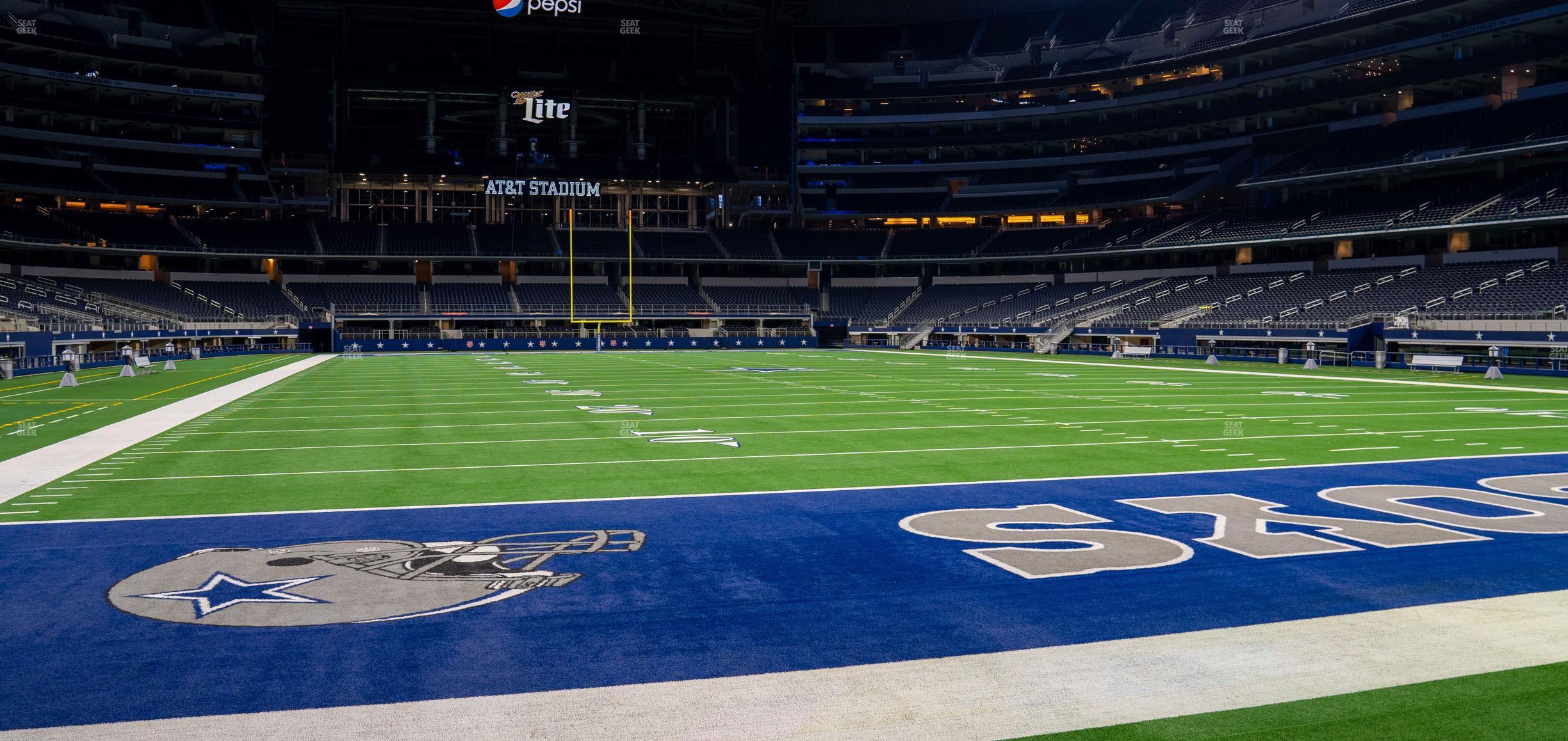 Seating view for AT&T Stadium Section Event Level Suite 105