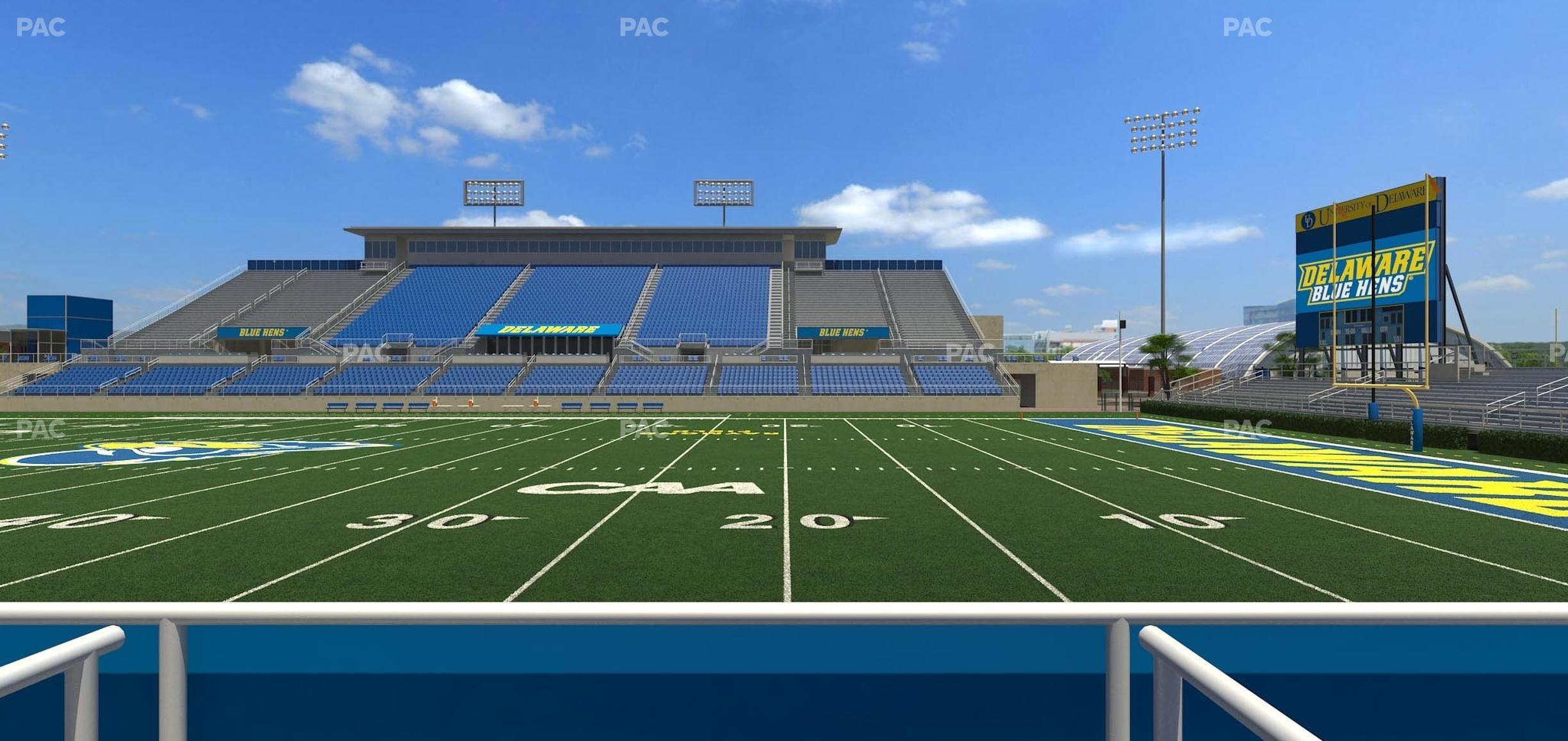 Seating view for Delaware Stadium Section East Box 62