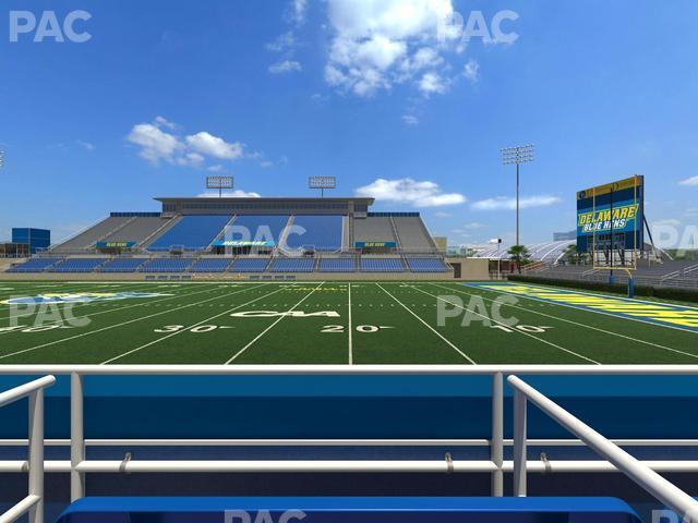 Seating view for Delaware Stadium Section East Box 62