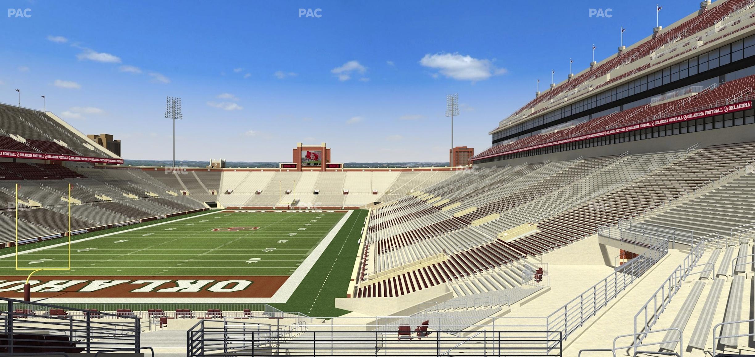 Seating view for Gaylord Family Oklahoma Memorial Stadium Section 41