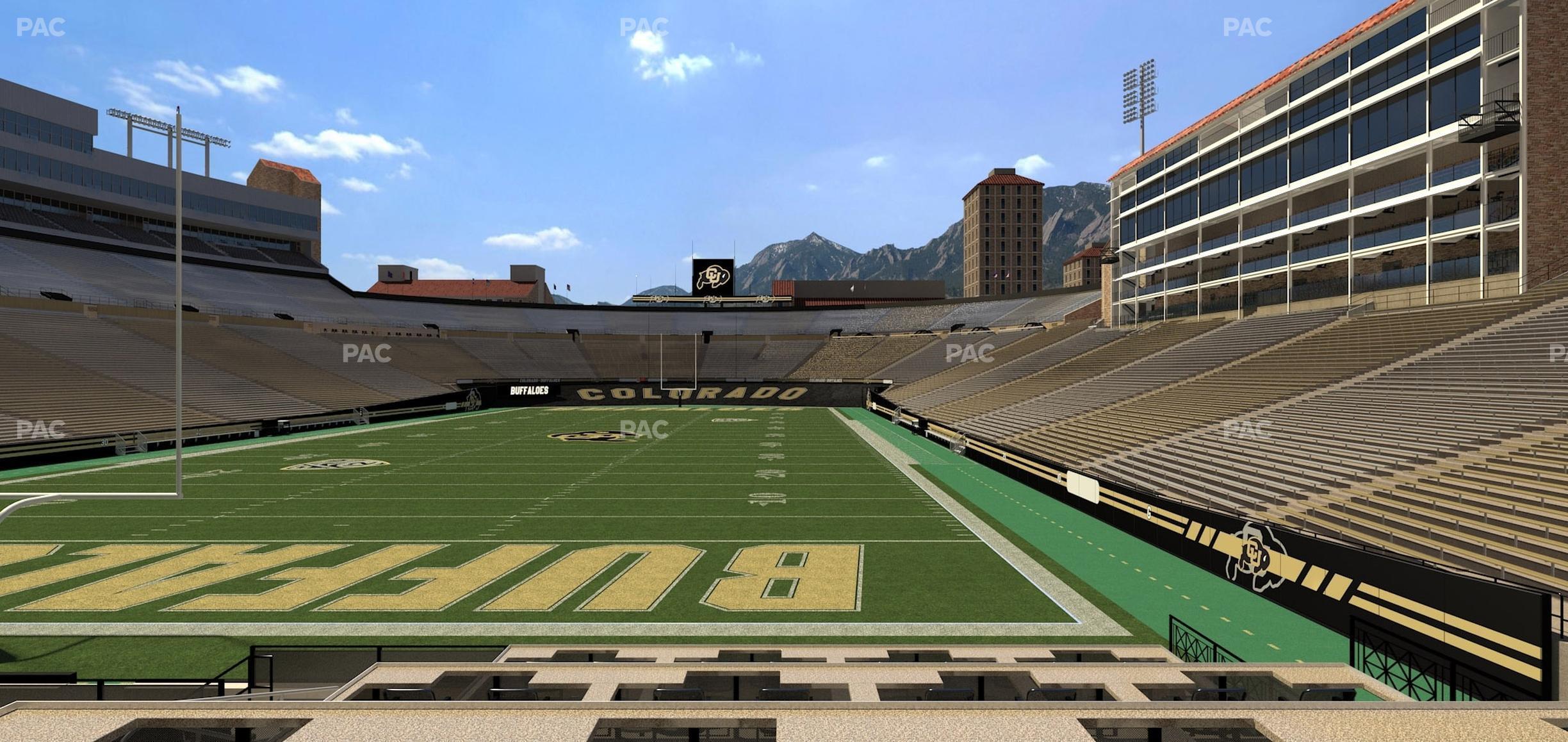 Seating view for Folsom Field Section Loge Box 173