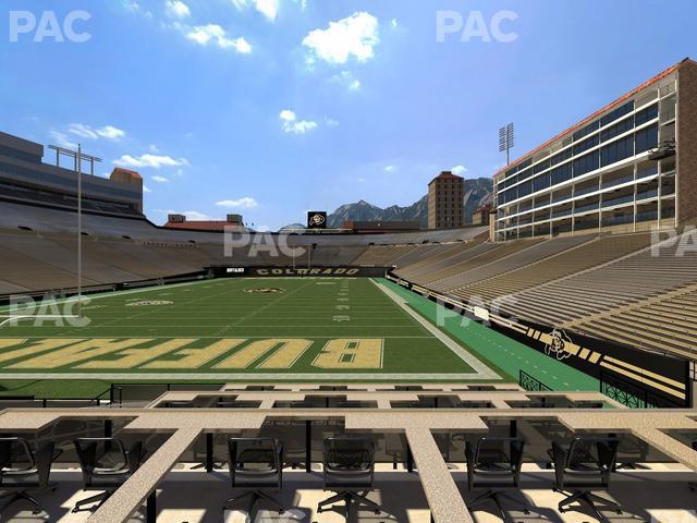 Seating view for Folsom Field Section Loge Box 173