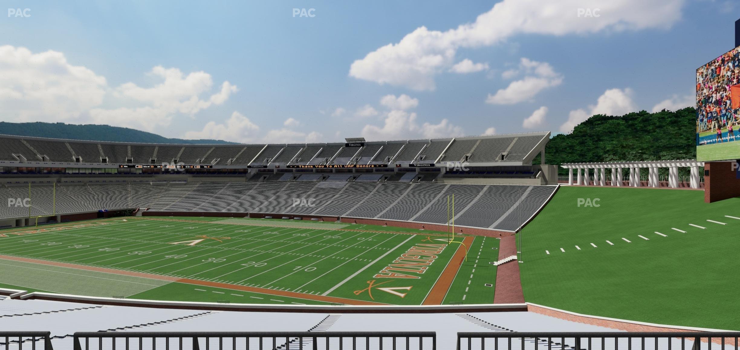 Seating view for Scott Stadium Section Loge 301