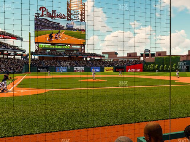 Seating view for Citizens Bank Park Section Cp Rankin Club G