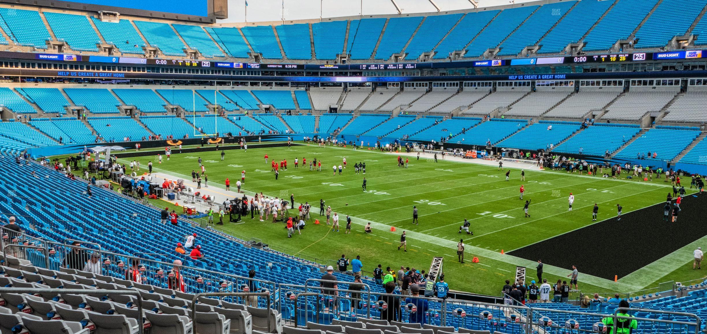 Seating view for Bank of America Stadium Section 309