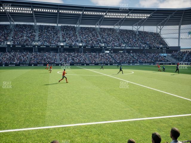 Seating view for Allianz Field Section Field Club 7