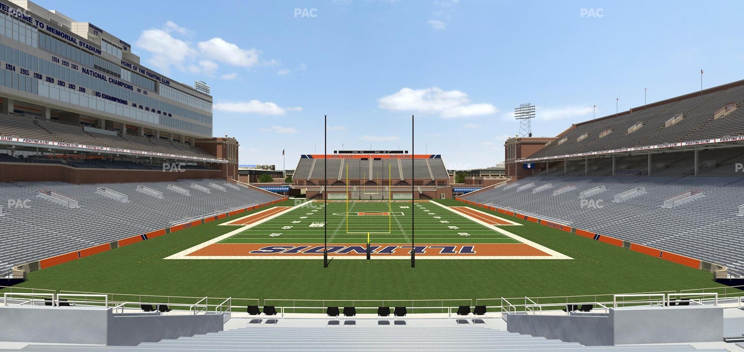 Seating view for Memorial Stadium - IL Section 116