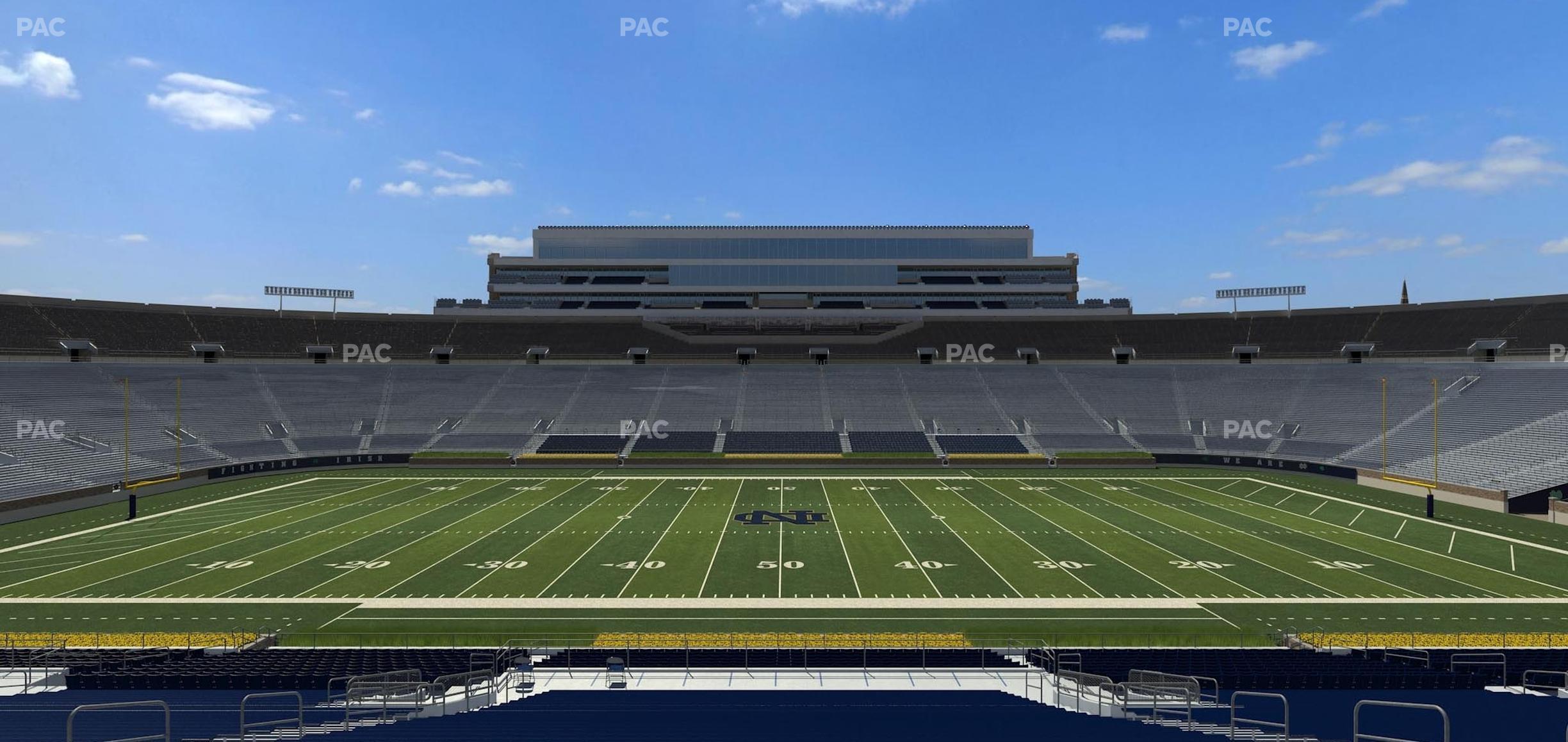 Seating view for Notre Dame Stadium Section 10