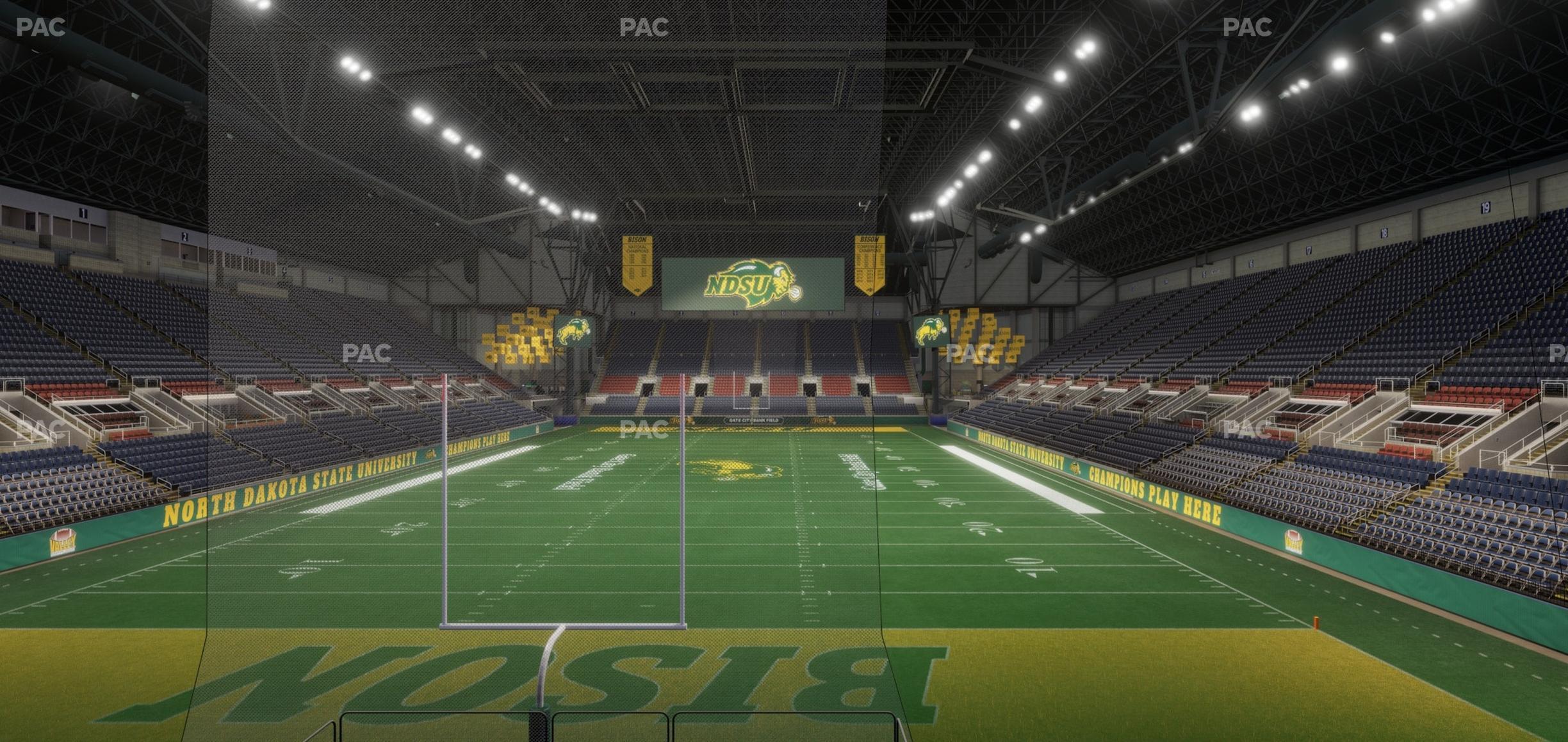 Seating view for Fargodome Section Elevated 26