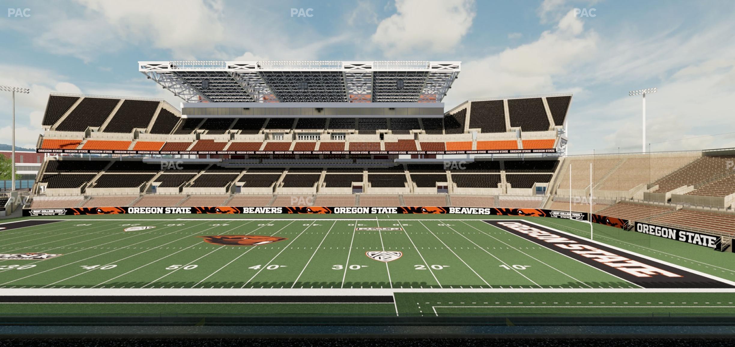 Seating view for Reser Stadium Section Box 5