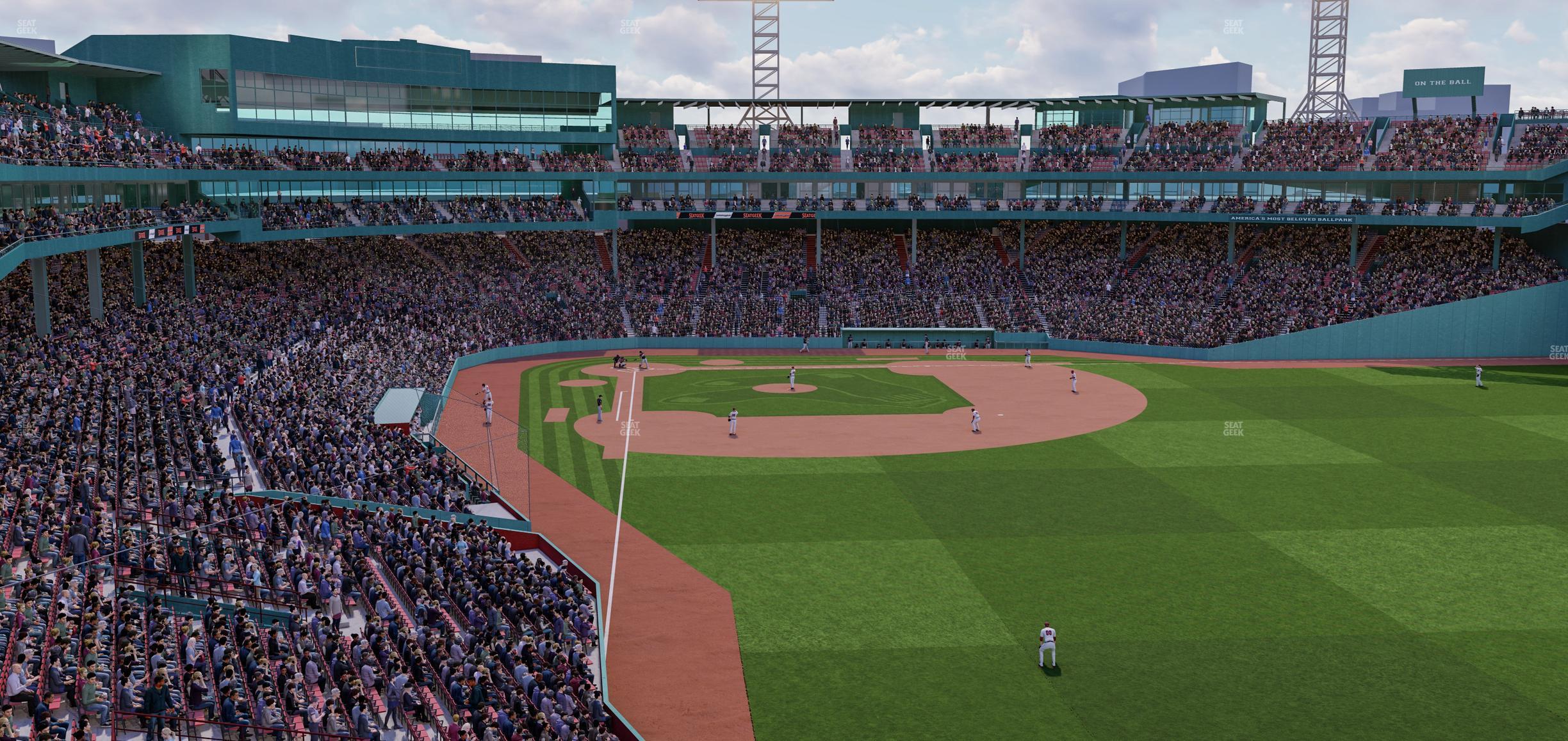 Seating view for Fenway Park Section Right Field Roof Deck Table 213