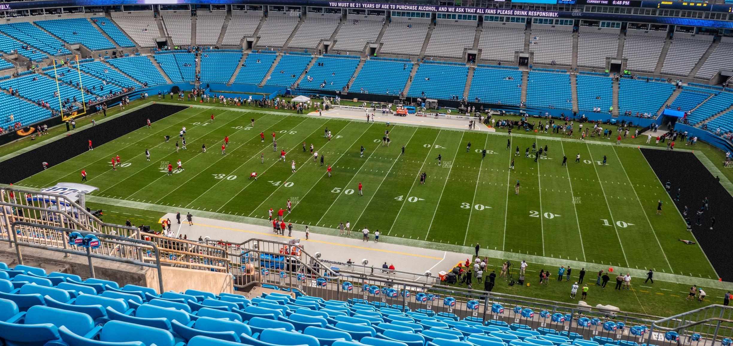 Seating view for Bank of America Stadium Section 513