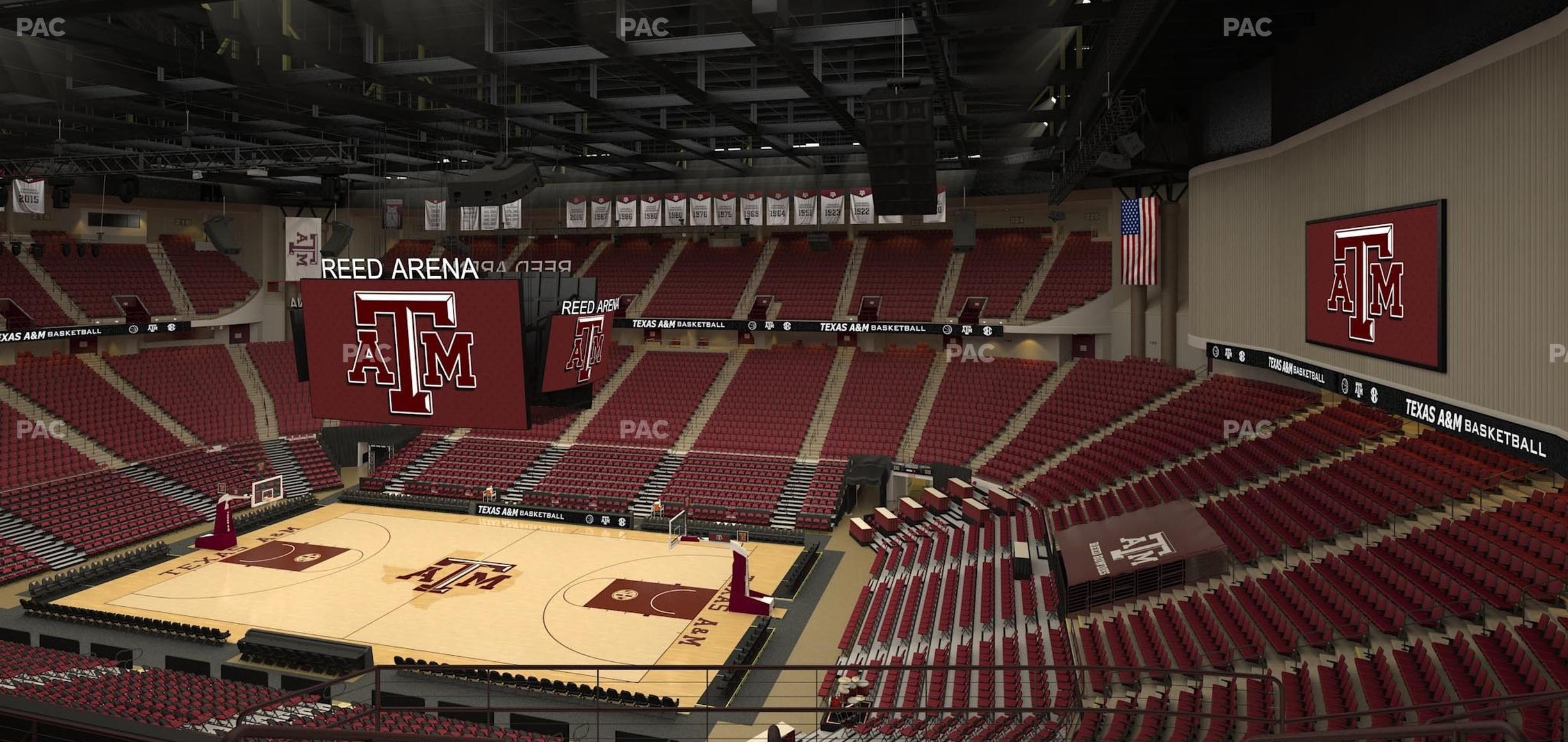 Seating view for Reed Arena Section 202