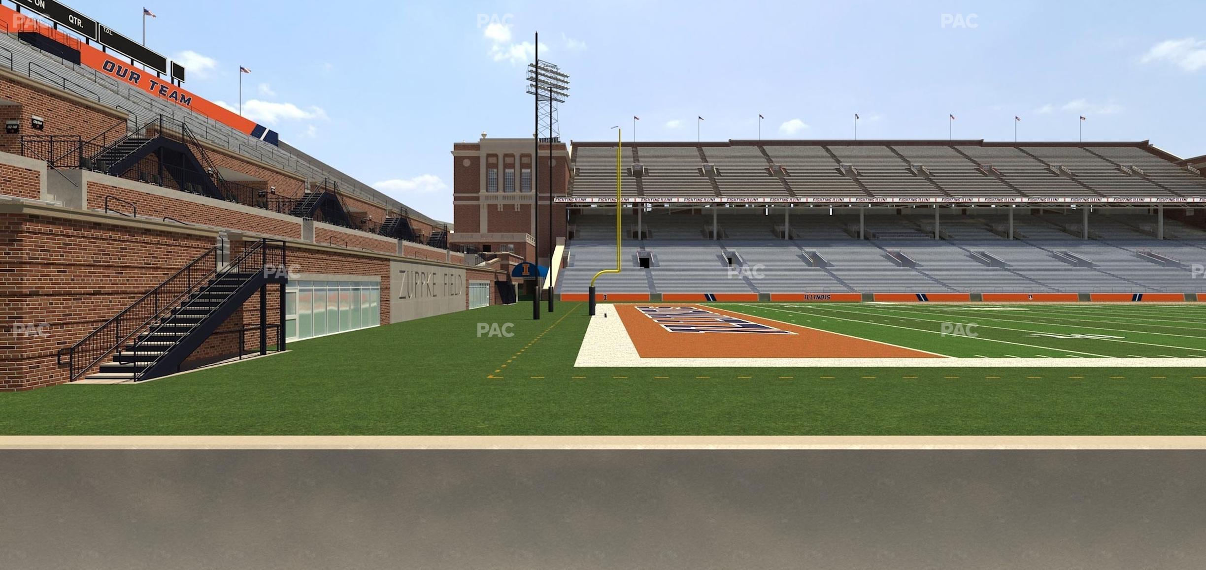 Seating view for Memorial Stadium - IL Section 131