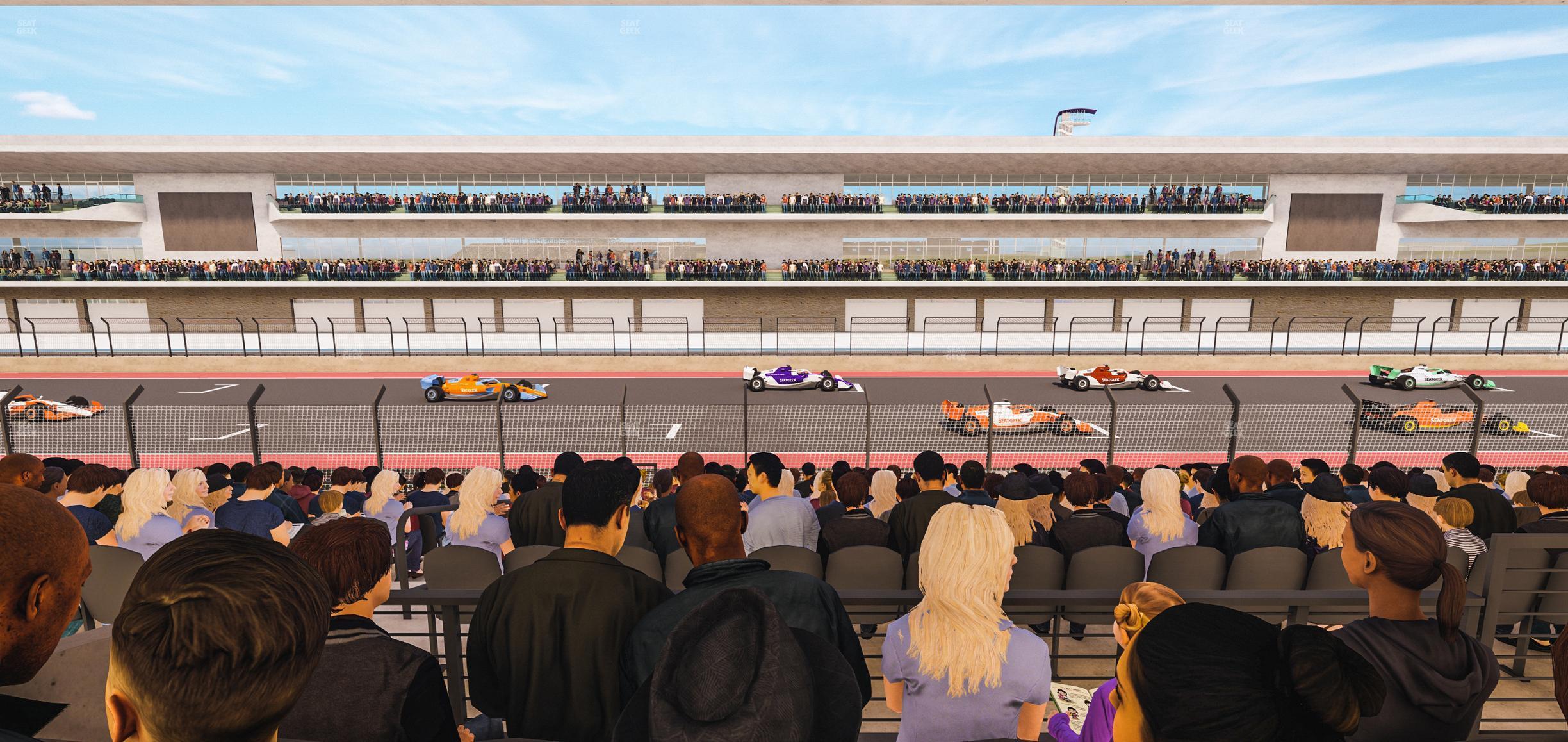 Seating view for Circuit of The Americas Section Main Grandstand Mezzanine 13 A