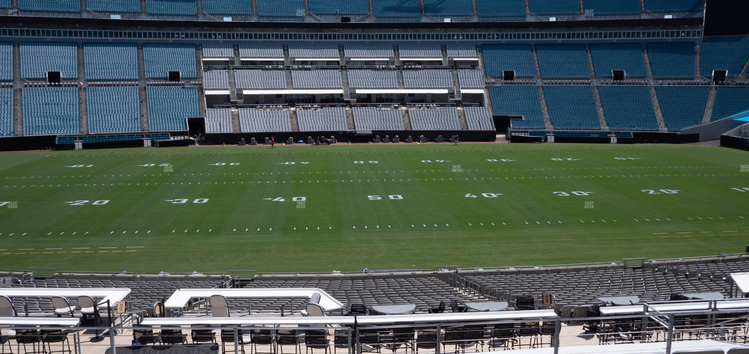 Seating view for EverBank Stadium Section Gallagher Club 110