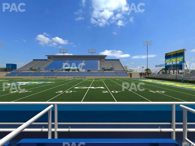 Seating view for Delaware Stadium Section East Box 63