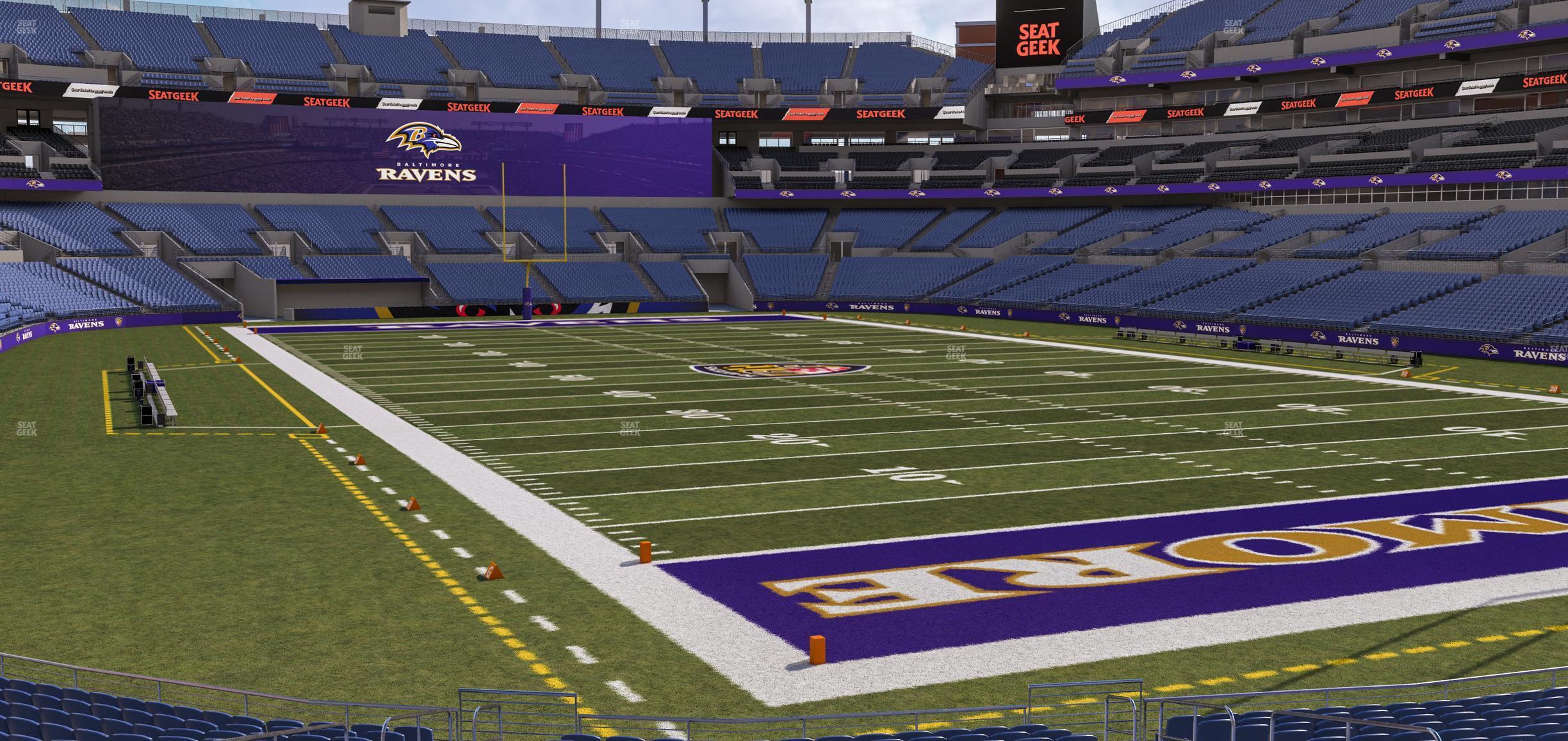 Seating view for M&T Bank Stadium Section 144