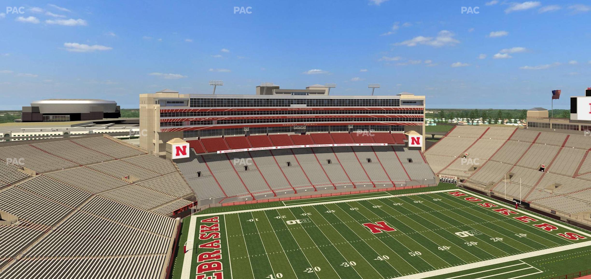 Seating view for Memorial Stadium Nebraska Section 611