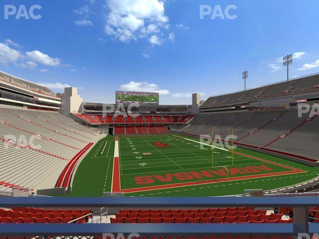 Seating view for Razorback Stadium Section 116